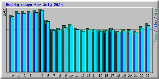 Hourly usage for July 2024